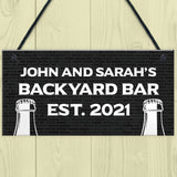 Personalised Backyard Bar Sign Garden Man Cave Shed Sign