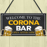 Novelty CORONA BAR Sign Open After 10 Home Bar Pub Sign