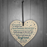Boyfriend Relationship Gifts Wooden Heart Keepsake Gift For Him