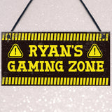 Gaming Zone Shabby Chic Sign Gamer Gift For Men Boys Bedroom