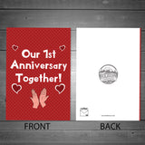 Our First 1st Anniversary Card For Him Her Boyfriend Girlfriend