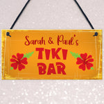 Novelty Tiki Bar Personalised Hanging Plaque Tropical Decor Gift