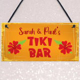 Novelty Tiki Bar Personalised Hanging Plaque Tropical Decor Gift