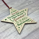 Grandad Gift For Birthday Christmas From Grandchildren Wood Star