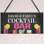 Personalised Cocktail Bar Hanging Bar Pub Home Bar Sign Gift