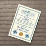 Personalised Gift For Dad Card Fathers Day Gift For Him
