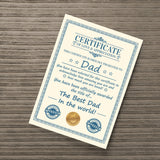 Personalised Gift For Dad Card Fathers Day Gift For Him