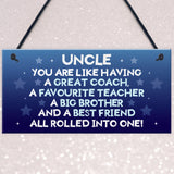 Novelty UNCLE Gift Christmas Present Idea For Uncle Hanging Sign