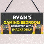Gaming Bedroom Sign Personalised Gamer Gift Bedroom Sign For Boy