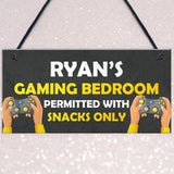 Gaming Bedroom Sign Personalised Gamer Gift Bedroom Sign For Boy