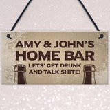 Home Bar Personalised Hanging Sign Novelty Bar Man Cave Sign