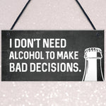 Funny Alcohol Home Bar Sign Novelty Bar Accessories Man Cave