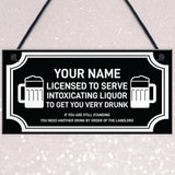 Novelty Bar Sign Licensed Home Bar Man Cave Pub Sign Gift
