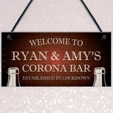Novelty Personalised Corona Bar Sign Funny Bar Decor Alcohol
