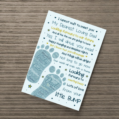 Daddy To Be Gifts From The Bump Baby Poem Fathers Day Gifts – GiftGeeza