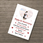 PERSONALISED 1st Anniversary Gift For Husband Wife A4 Print