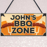 Novelty BBQ Zone Sign PERSONALISED BBQ Sign For Garden Shed