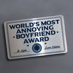 PERSONALISED Funny Wallet Insert For Boyfriend Valentines