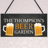 BEER GARDEN Sign For Man Cave Pub Bar Personalised Gift