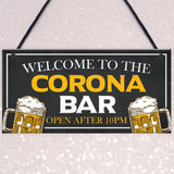 Novelty CORONA BAR Sign Open After 10 Home Bar Pub Sign