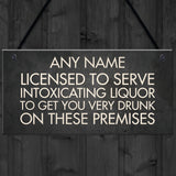 Funny Personalised Home Bar Sign Man Cave Shed Garage Pub
