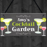 Shabby Chic Cocktail Garden Sign Personalised Garden Plaque