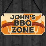 Novelty BBQ Zone Sign PERSONALISED BBQ Sign For Garden Shed