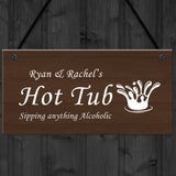 Personalised Hot Tub Sign Garden Backyard Decor Hot Tub Gifts