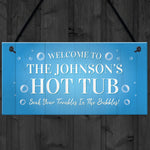 Personalised Hot Tub Decor Signs Novelty Hot Tub Signs Garden
