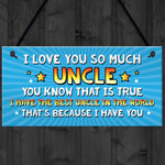 Uncle Gift Hanging Sign Cute Gift For Uncle From Niece Nephew