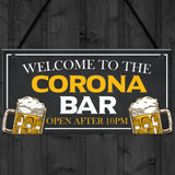 Novelty CORONA BAR Sign Open After 10 Home Bar Pub Sign