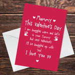 Cute Mummy to Be Valentines Card Love Baby Bump Poem