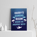 Gamer Lover Gift Print Gaming Sign For Boys Bedroom Man Cave