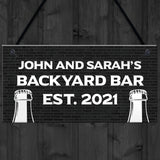 Personalised Backyard Bar Sign Garden Man Cave Shed Sign