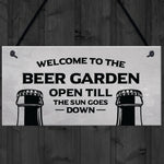 Beer Garden Sign Funny Home Bar Man Cave Garden Plaque Beer