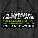 Funny Gaming Warning Sign Novelty Gaming Gifts For Boys Gamer