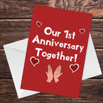 Our First 1st Anniversary Card For Him Her Boyfriend Girlfriend
