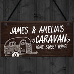 Novelty Caravan Personalised Sign Novelty Caravan Motorhome