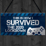 Funny Gaming Lockdown Sign Novelty Christmas Gift For Son