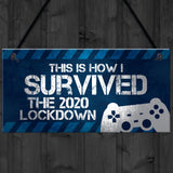 Funny Gaming Lockdown Sign Novelty Christmas Gift For Son