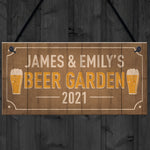 Beer Garden Sign Personalised Man Cave Sign Alcohol Beer Gift