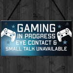Funny Rude Gaming Sign Gift For Son Brother Christmas Birthday