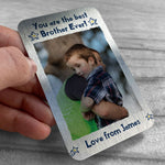 Novelty Gift For Brother Personalised Metal Wallet Card Birthday