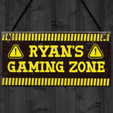 Gaming Zone Shabby Chic Sign Gamer Gift For Men Boys Bedroom