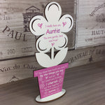 Auntie Poem Personalised Birthday Gift For Auntie Sister Flower