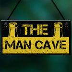 Rustic THE MAN CAVE Sign Garage Shed Plaque Funny Gift For Him
