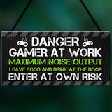 Funny Gaming Warning Sign Novelty Gaming Gifts For Boys Gamer