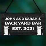 Personalised Backyard Bar Sign Garden Man Cave Shed Sign