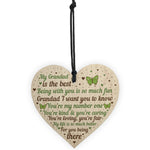 Special Gift For Grandad Wood Heart Fathers Day Gift For Him