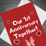 Our First 1st Anniversary Card For Him Her Boyfriend Girlfriend